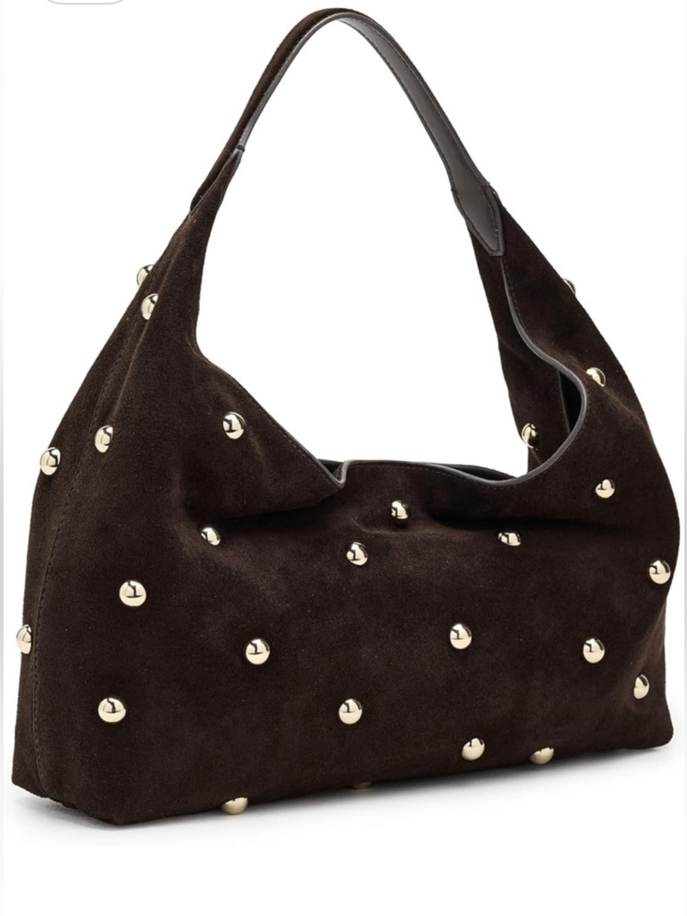 NWT Madewell The Mylie Studded Brown Suede Shoulder Bag